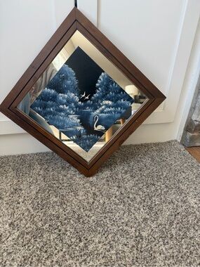 Tom Dunham Swan Painting on a Mirror